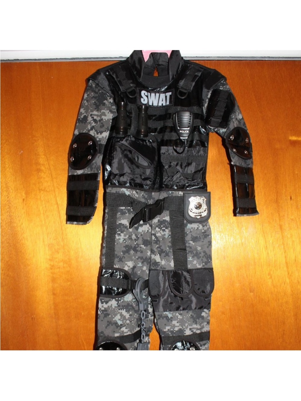 Kids Tactical SWAT Jumpsuit Costume - Digital Camo Black